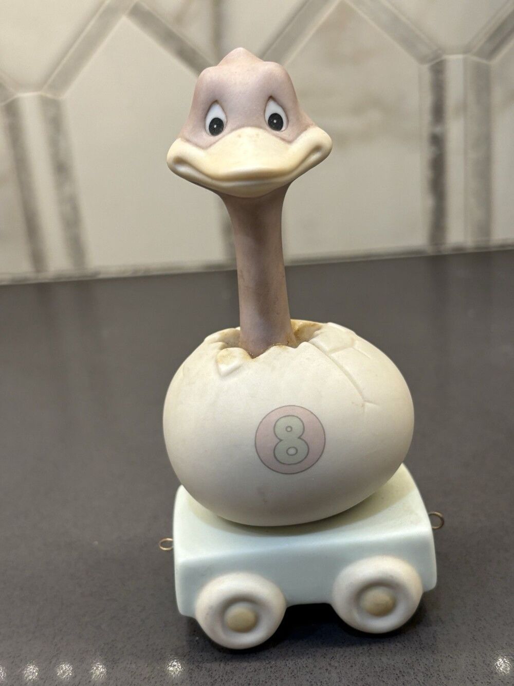 Precious Moments Birthday Train Age 8 Ostrich Isn't Eight Just Great 109460